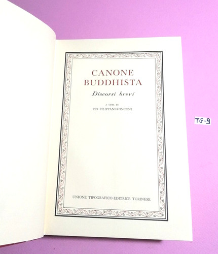 Canone buddhista discorsi - canone,